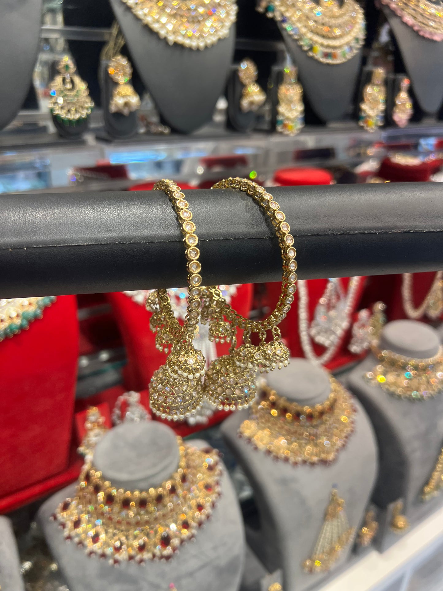 Jhumka Bangles - Gold/Champagne