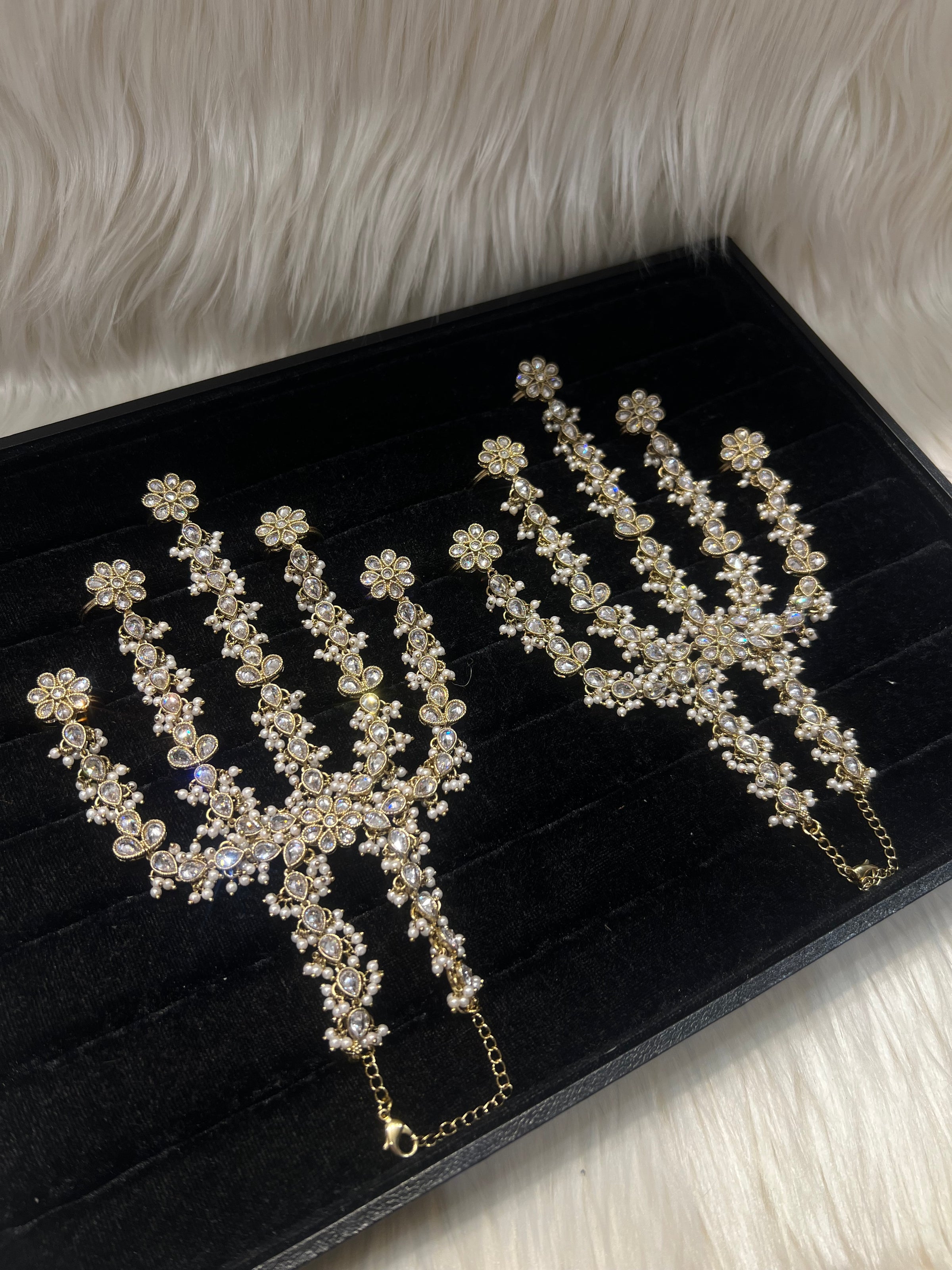 White Gold/Pearl 5 Finger Handpiece
