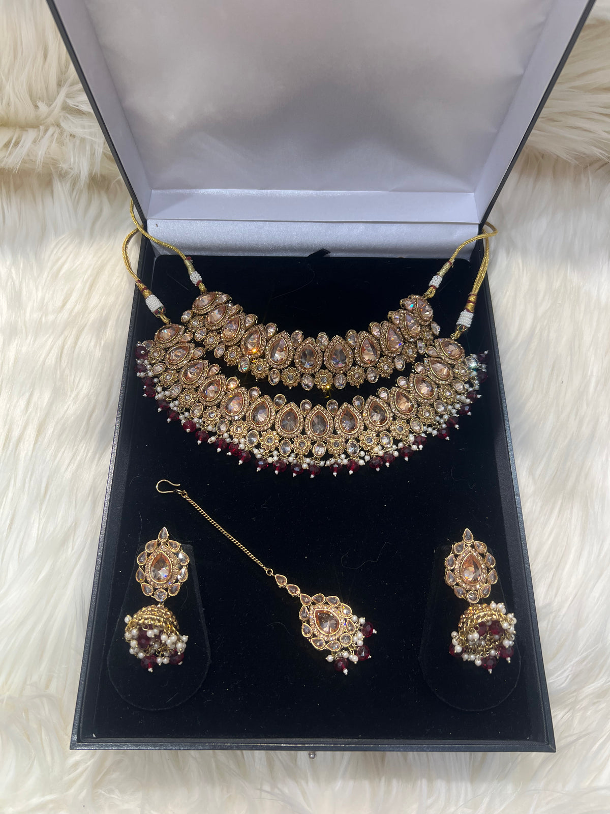 NADIRA - Gold/Maroon