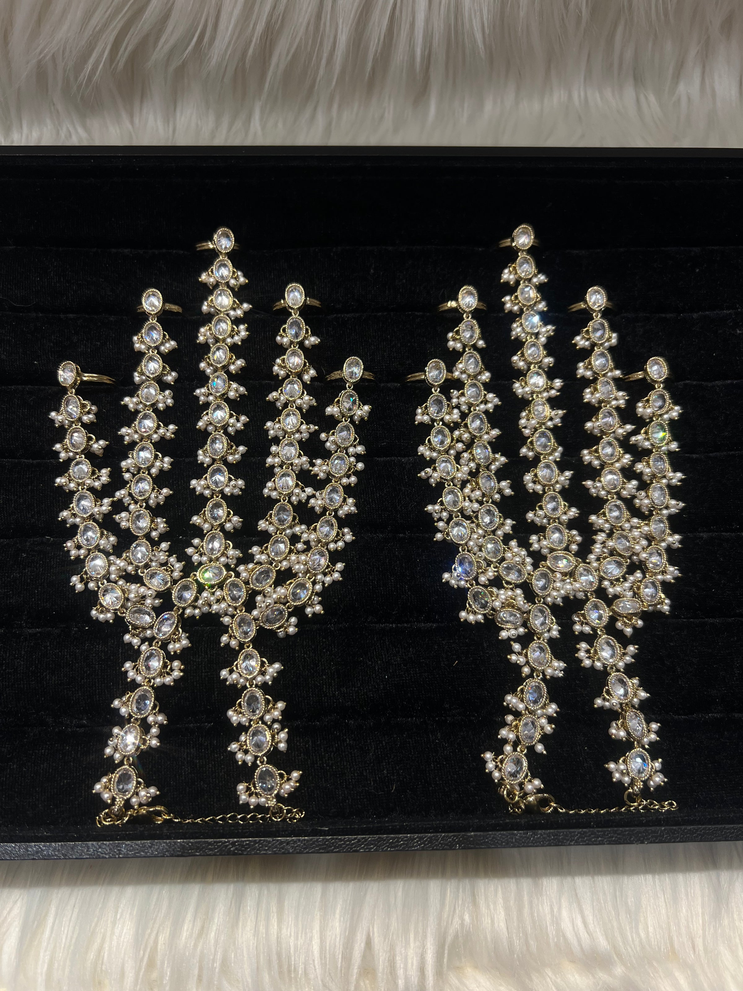 White Gold/Pearl 5 Finger Handpiece