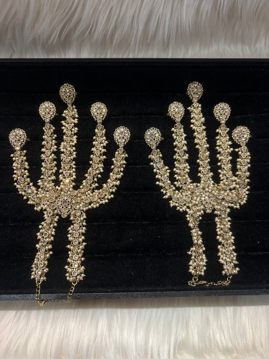 Champagne Gold/Pearl 5 Finger Handpiece