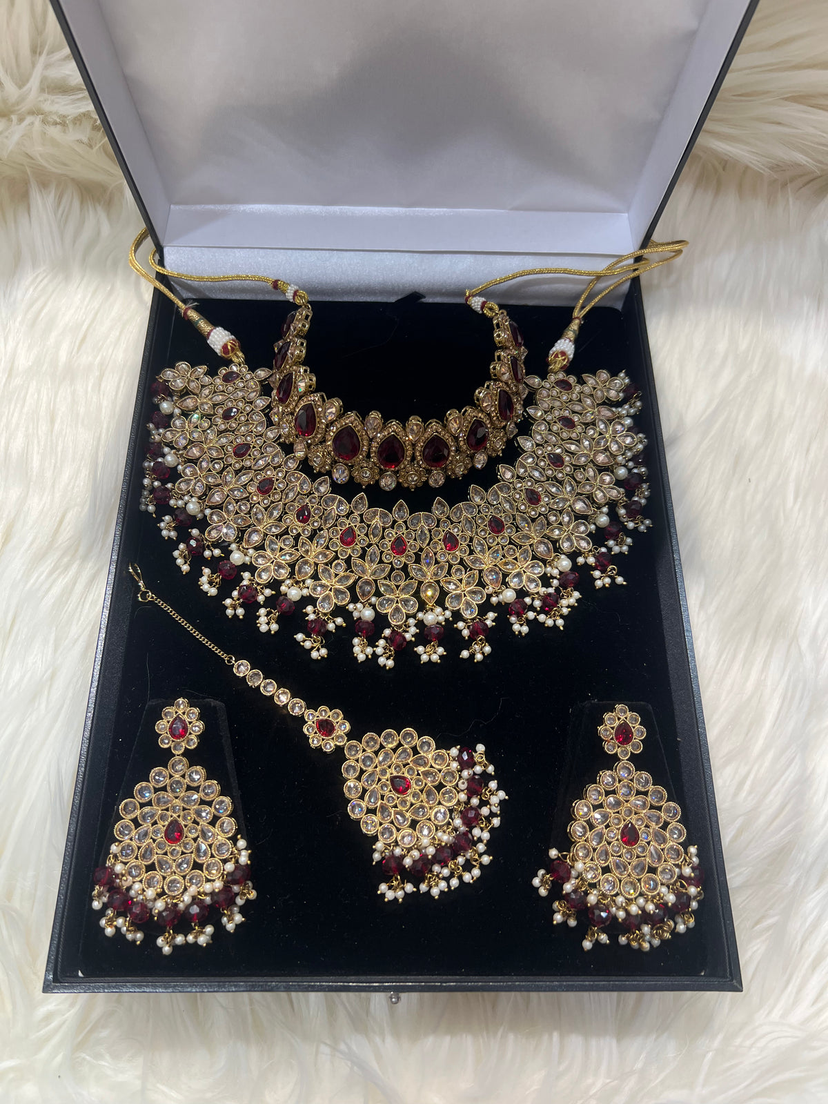 ZAINA - Gold/Maroon