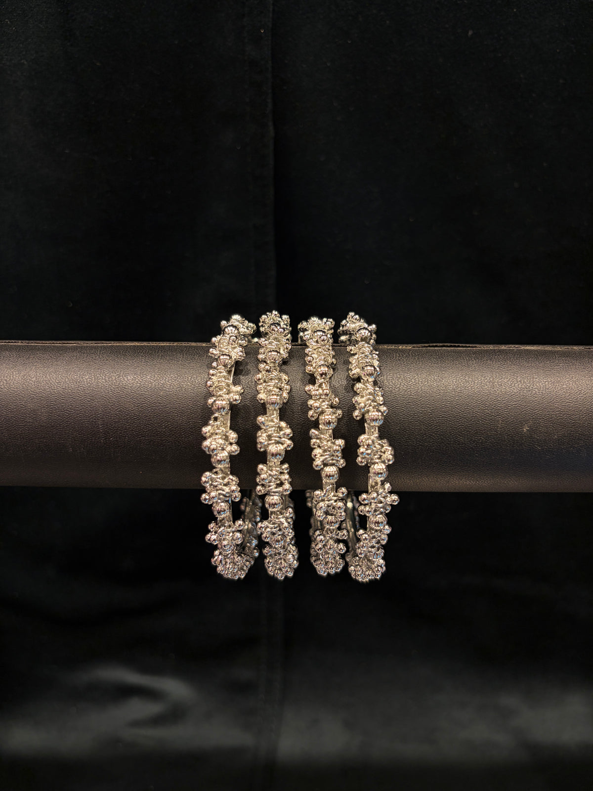 Heritage Ghungroo Kashmiri Bangles - Antique Silver