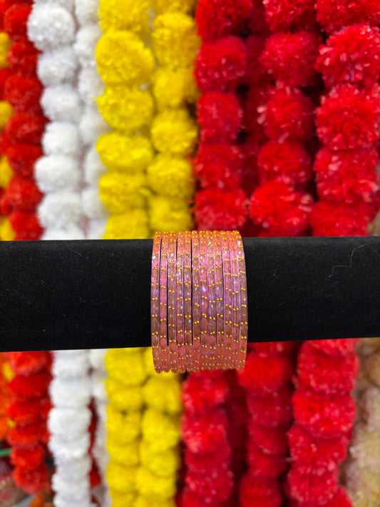 KASHMIRI GLASS BANGLE - Pink