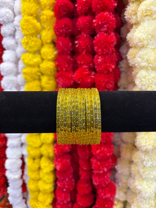 KASHMIRI GLASS BANGLE - Yellow