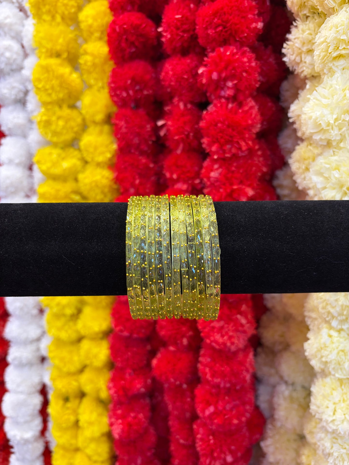 KASHMIRI GLASS BANGLES - Lemon
