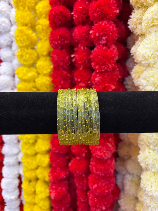 KASHMIRI GLASS BANGLES - Lemon