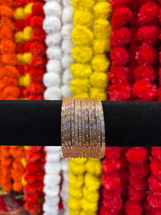 KASHMIRI GLASS BANGLES - Baby Pink