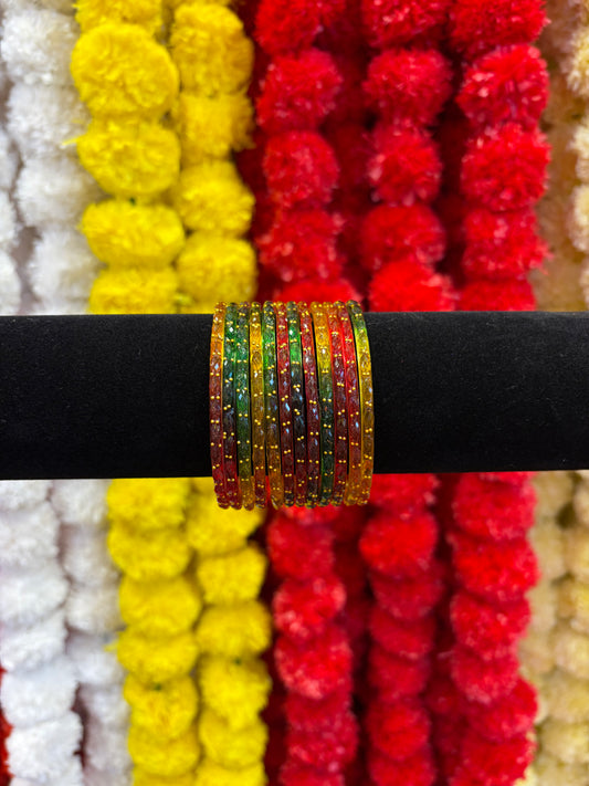 KASHMIRI GLASS BANGLES - Multicoloured 1