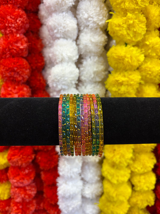 KASHMIRI GLASS BANGLES - Multicoloured 2