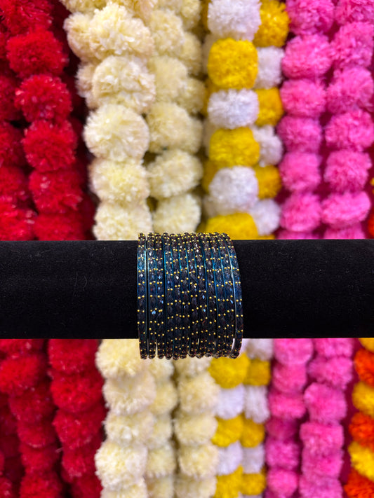 KASHMIRI GLASS BANGLES - Dark Blue