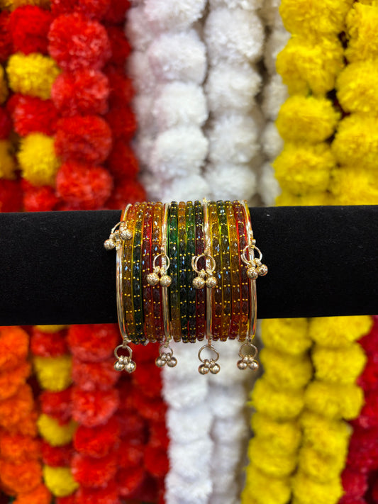 KASHMIRI GLASS BANGLES SET - Multicoloured 1
