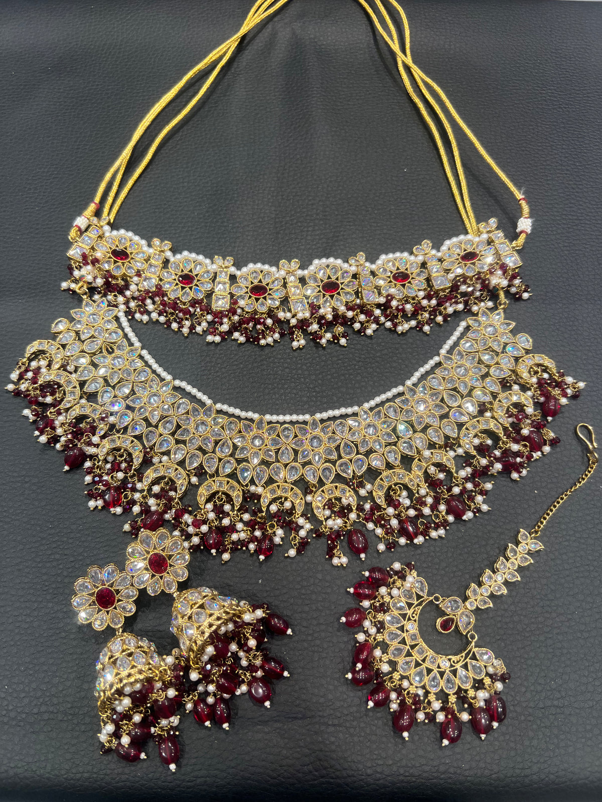 RUMAN - White Gold/Maroon
