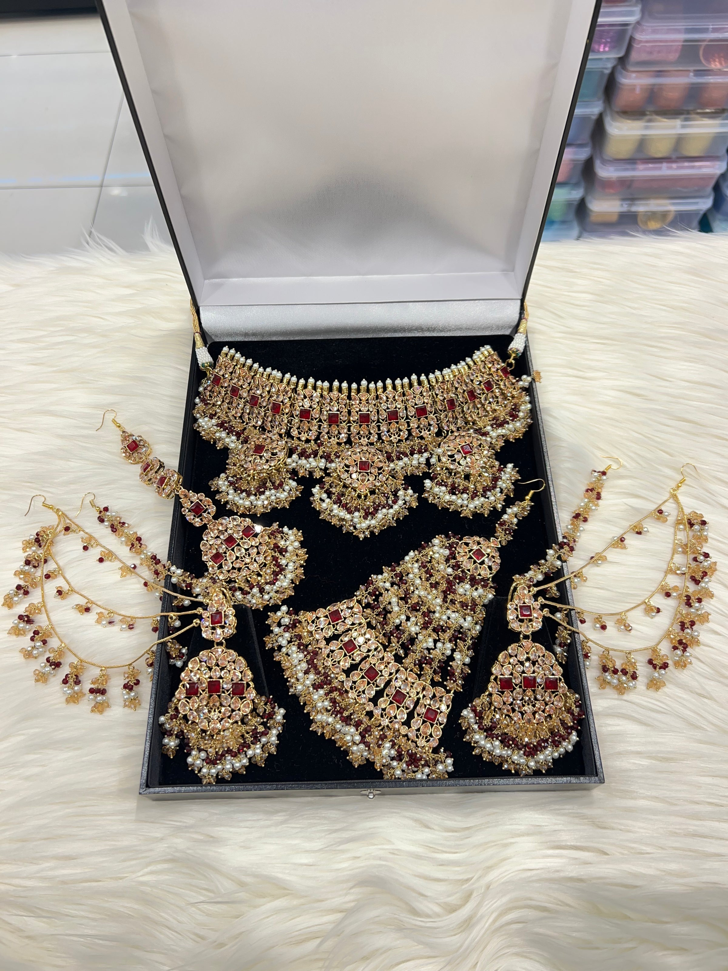 LILA - Maroon, Champagne & Pearl Clusters