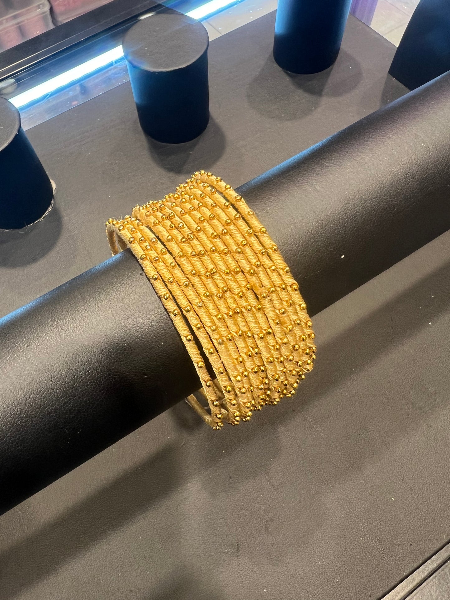 Thread Bangles - Gold/Gold Dot