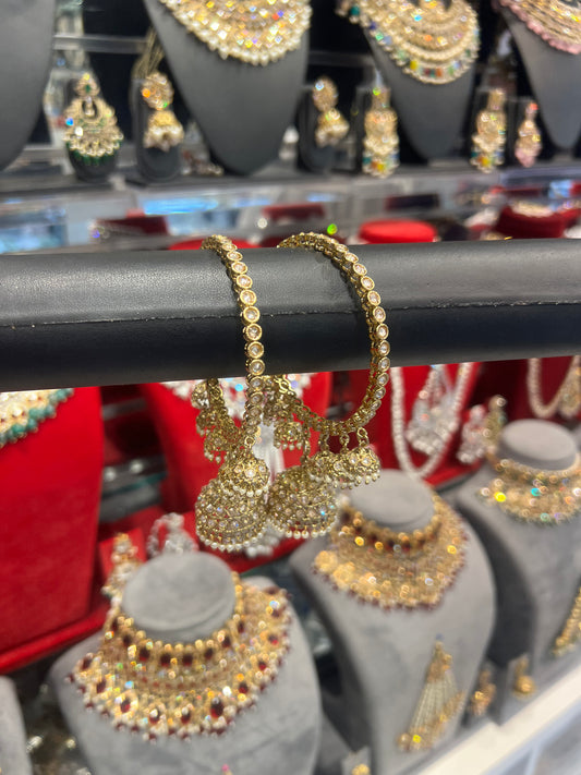 Jhumka Bangles - Gold/Champagne