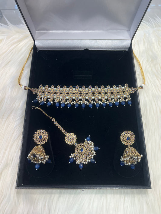 LIA Choker Set - Blue