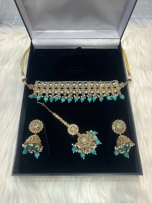 LIA Choker Set - Aqua