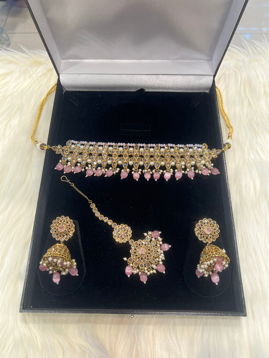 LIA Choker Set - Pink