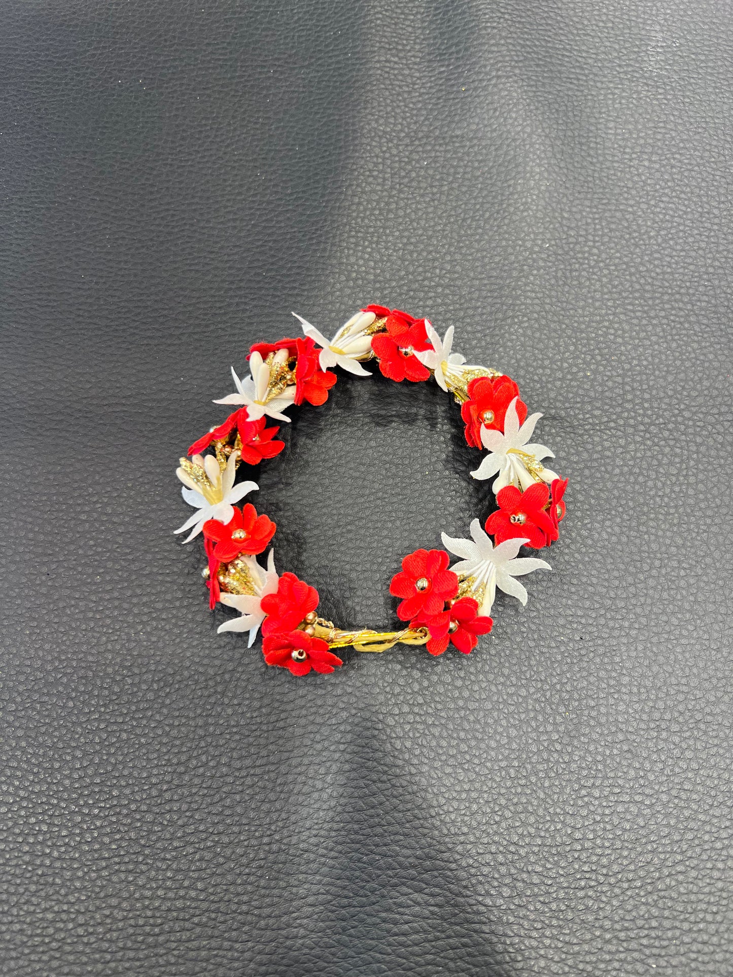 Floral Hair Accessory - Red & White