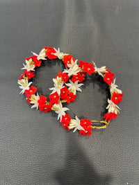 Floral Hair Accessory - Red & White