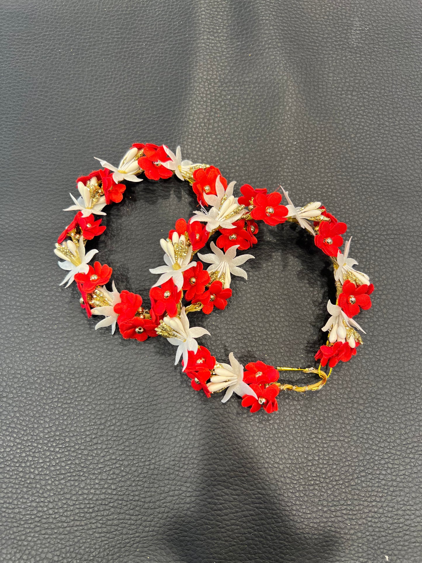 Floral Hair Accessory - Red & White