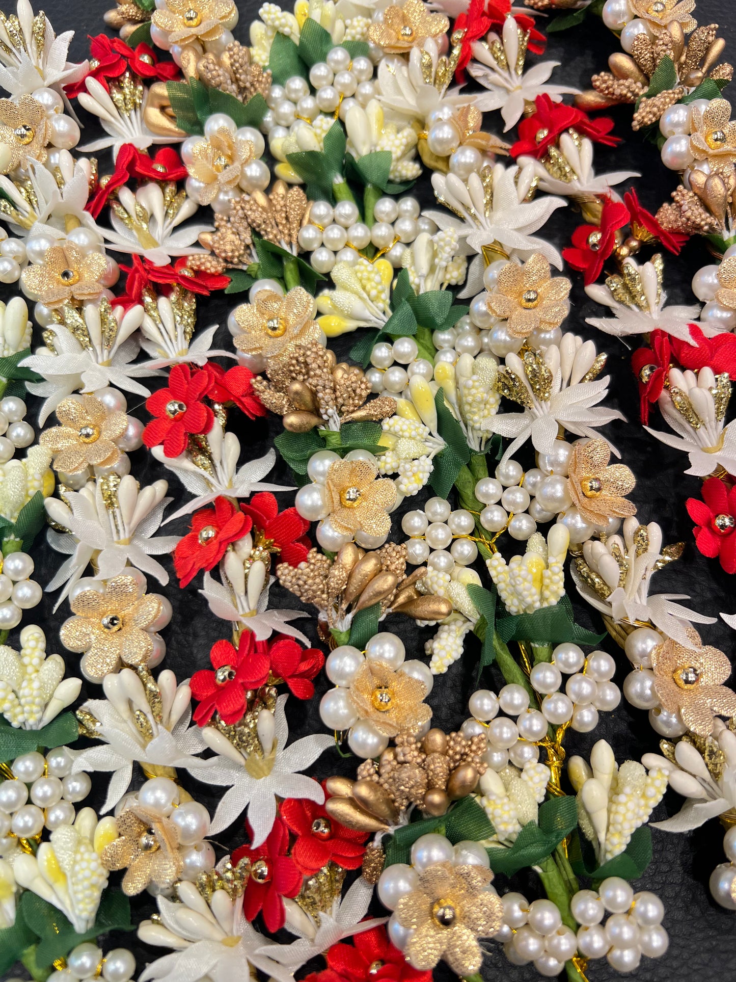 Floral Hair Accessory - Red & White