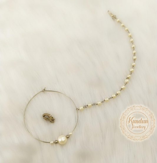 Nose Ring - Cream Pearl