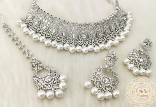 RAMIYA - Silver/White Pearl